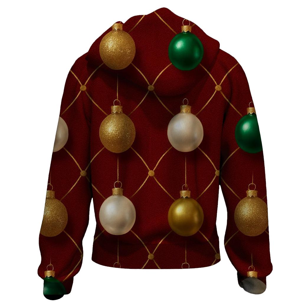 Ornament Lattice Grid On Deep Red Background heavyweight hoodies