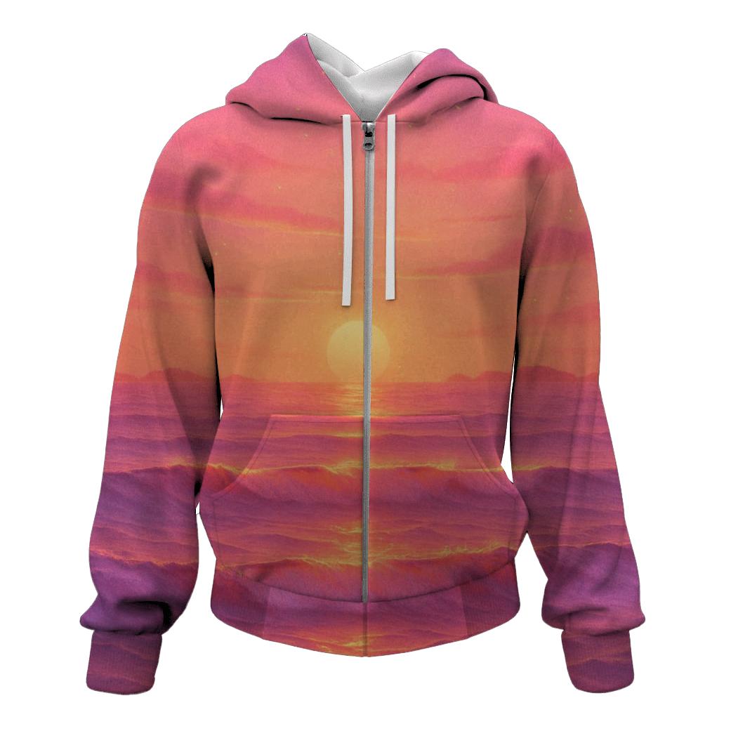 Gilded Tide At Dusk premium hoodies