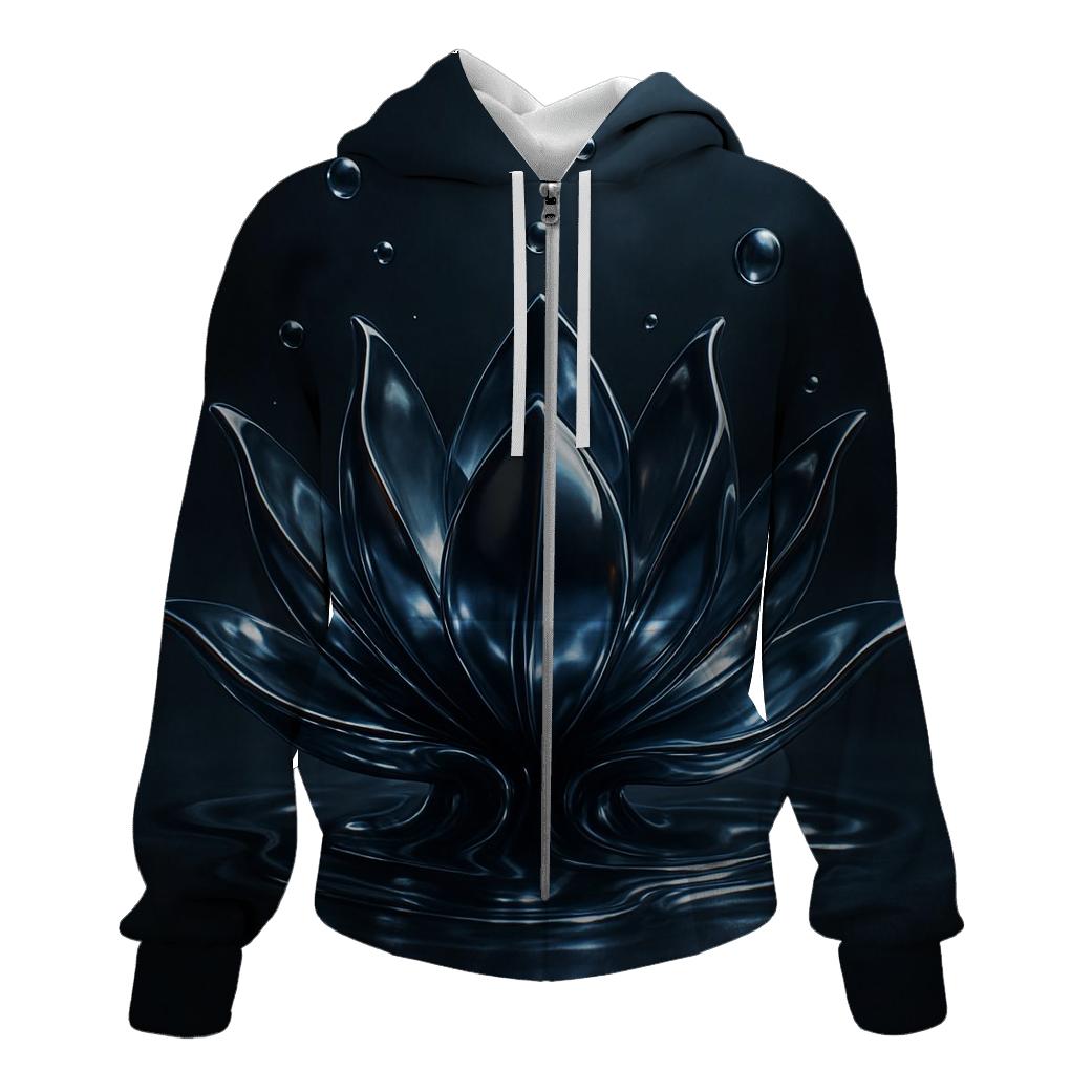 Chrome Lotus Melt Geometry hoodies fashion