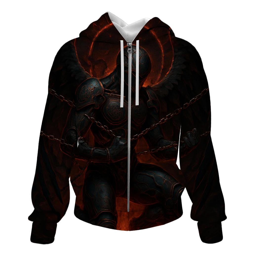 Obsidian Seraph In Chains zip-up hoodies