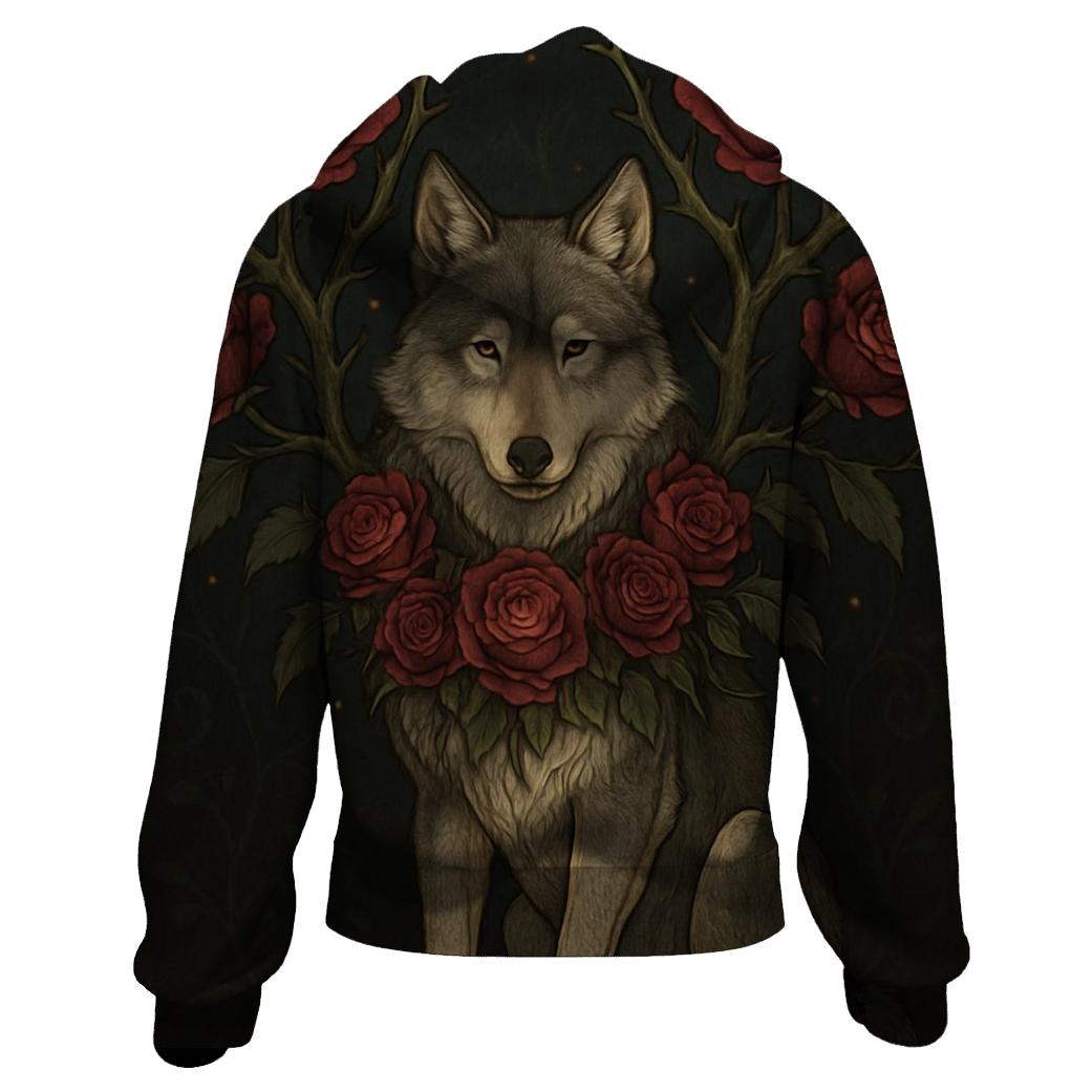 Thorn Bloom Guardian Wolf zip-up hoodies