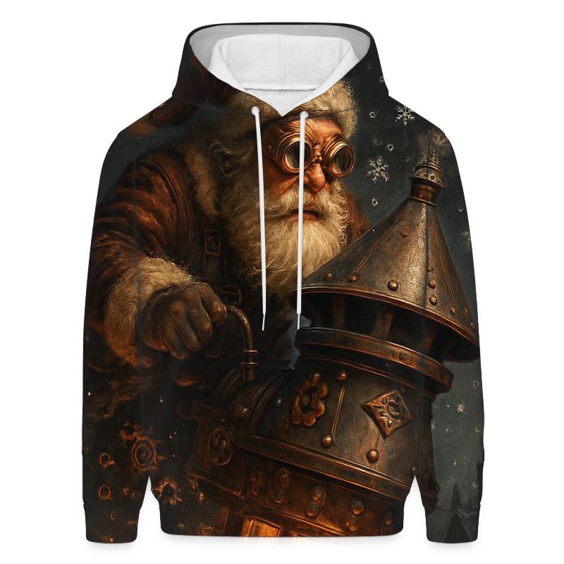 Steampunk Chimney Pilot Santa premium hoodies
