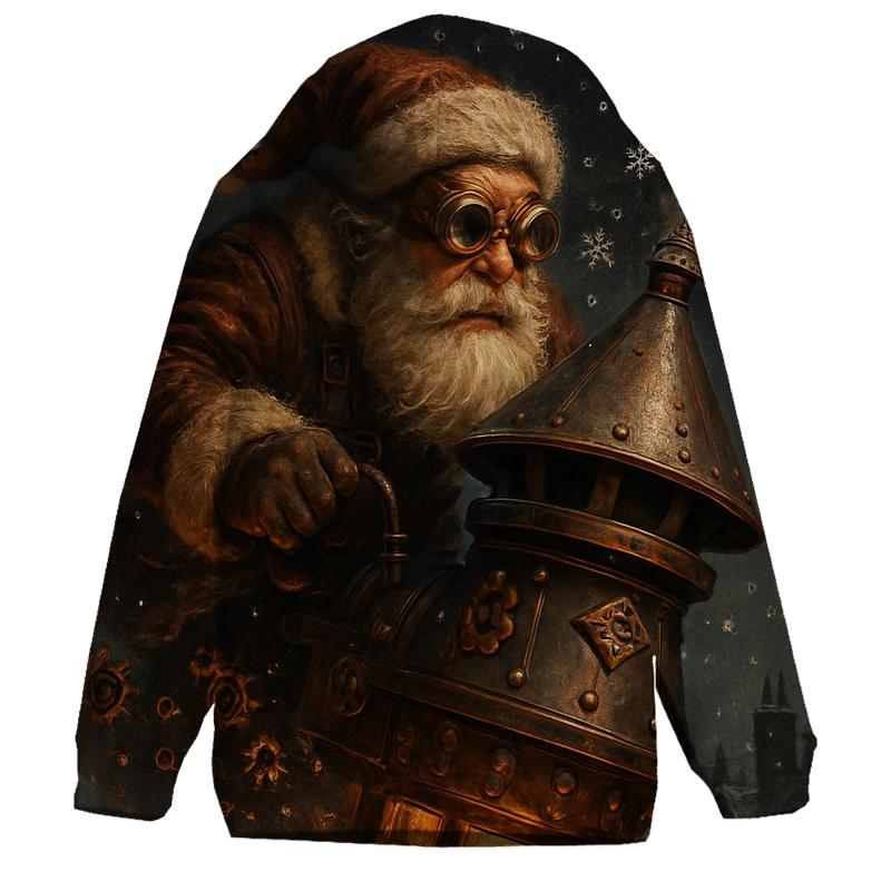 Steampunk Chimney Pilot Santa premium hoodies