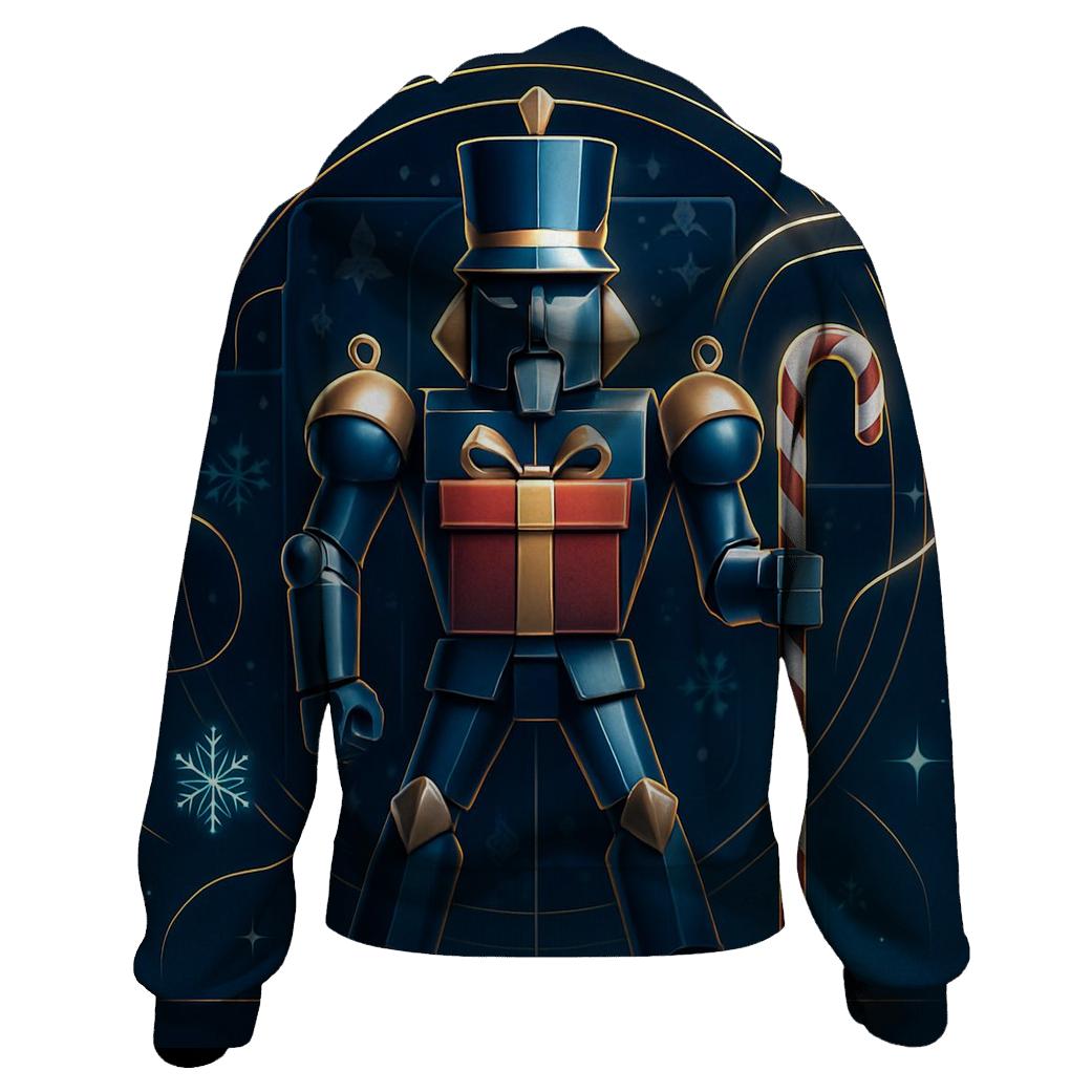 Nutcracker Robot Guarding Gift Vault graphic hoodies