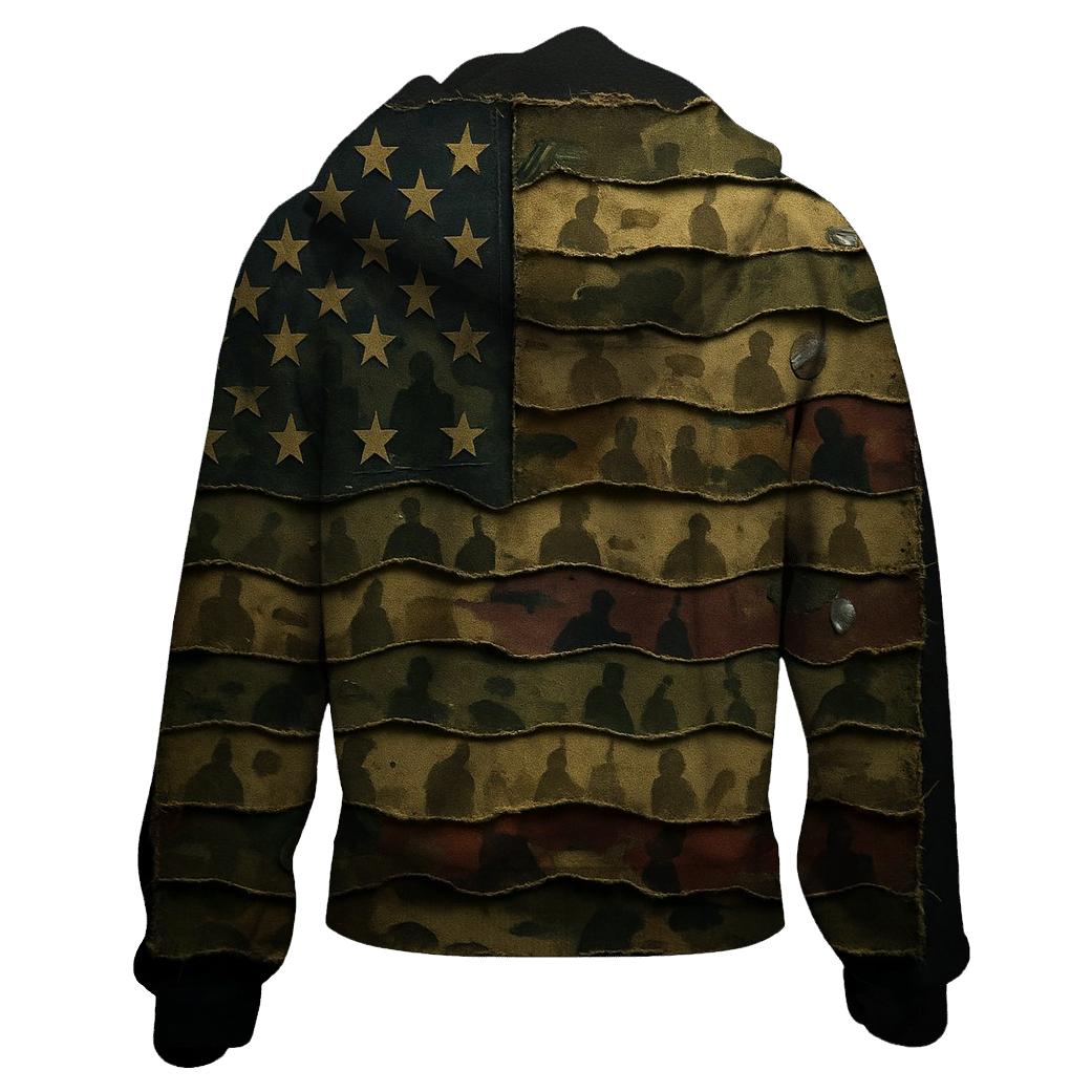 Camouflage Flag Mosaic Of Service graphic hoodies