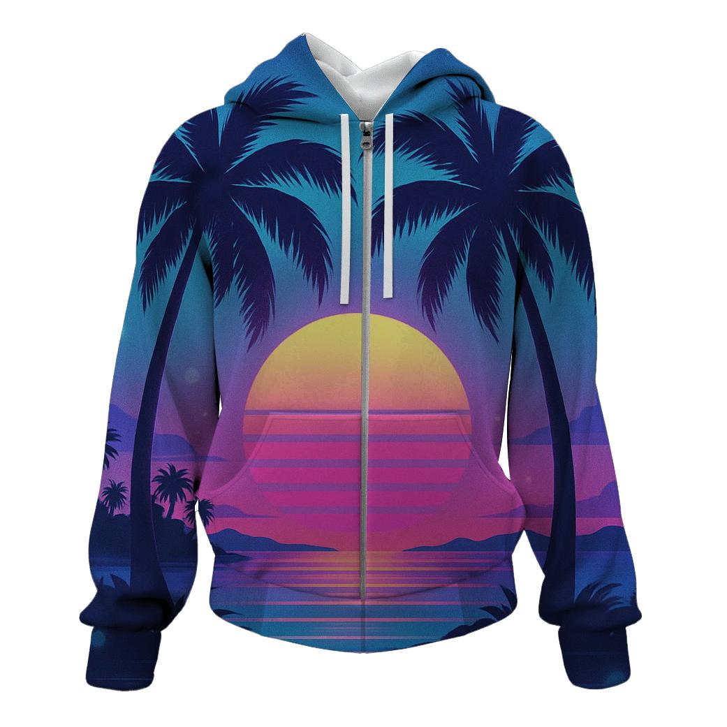 Neon Lagoon Sundream zip-up hoodies