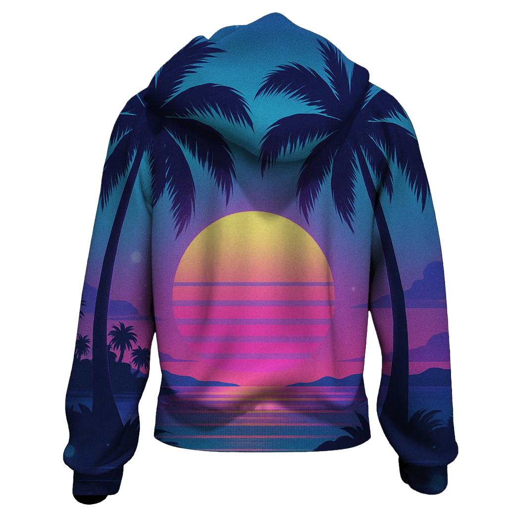 Neon Lagoon Sundream zip-up hoodies