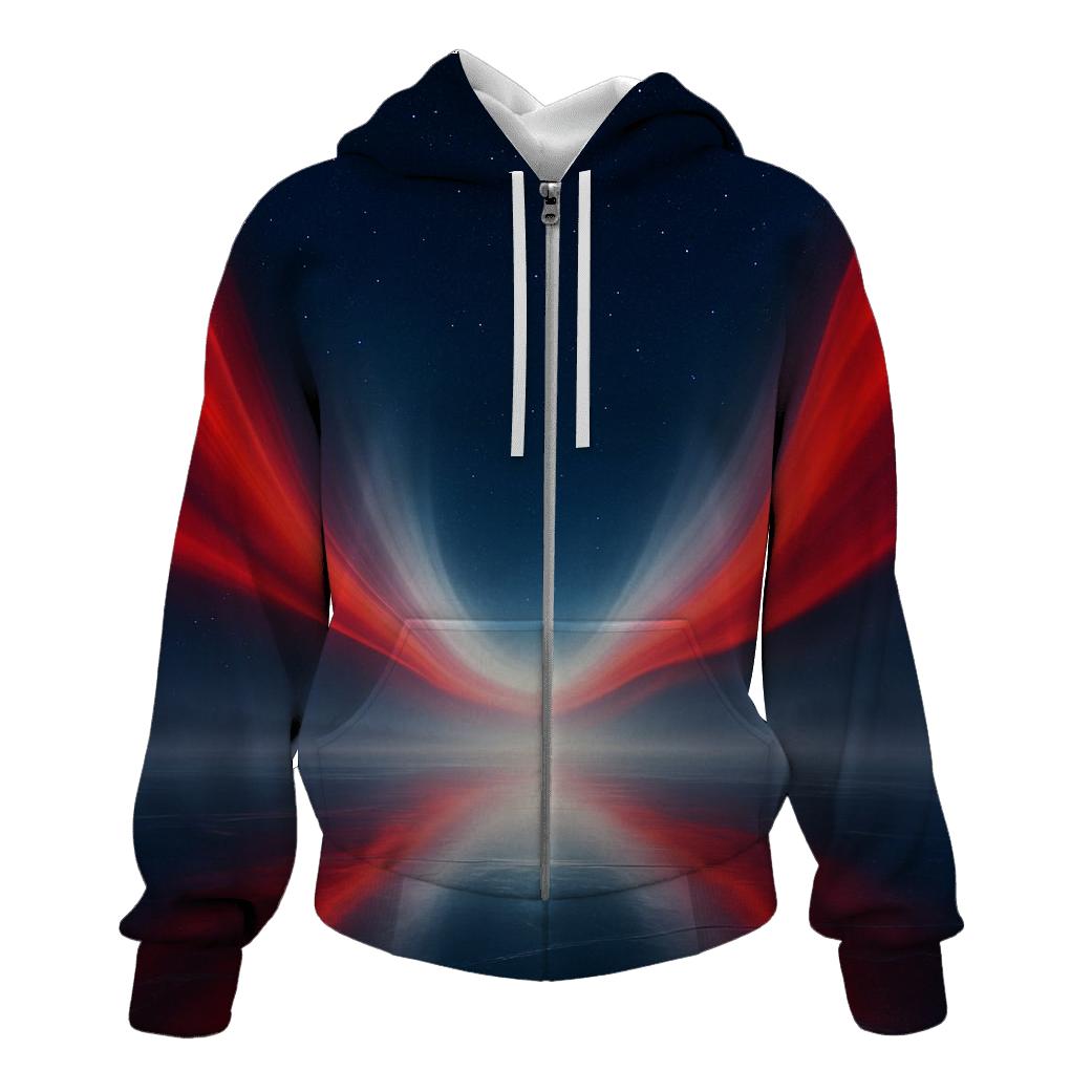 Canada Northern Lights Flag lightweight hoodies