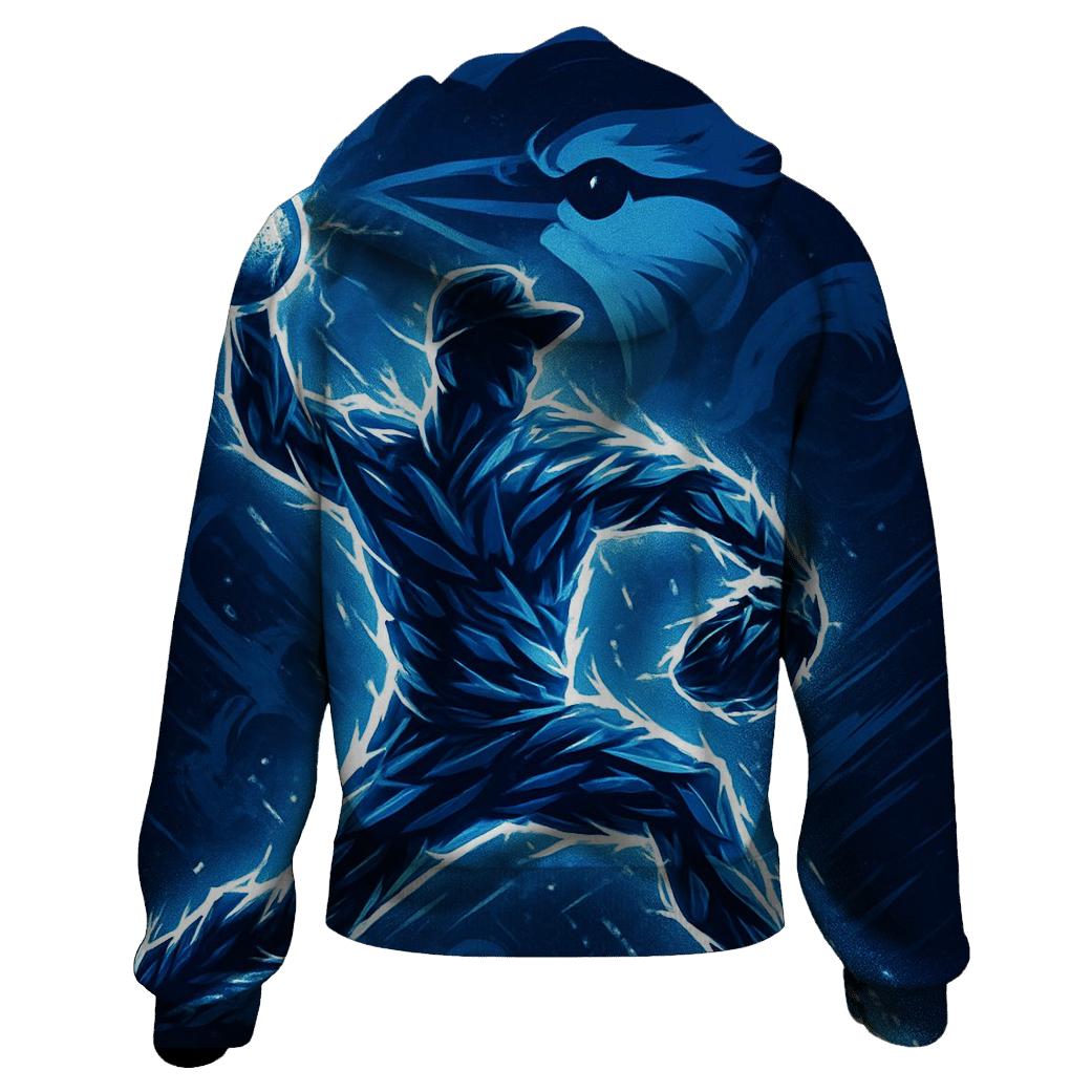 Night Pitcher Silhouette Blue Jays Storm embroidered hoodies