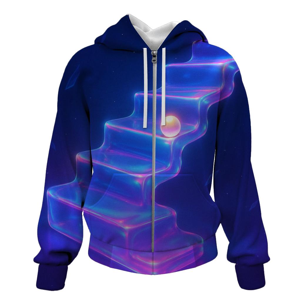 Midnight Jelly Staircase graphic hoodies