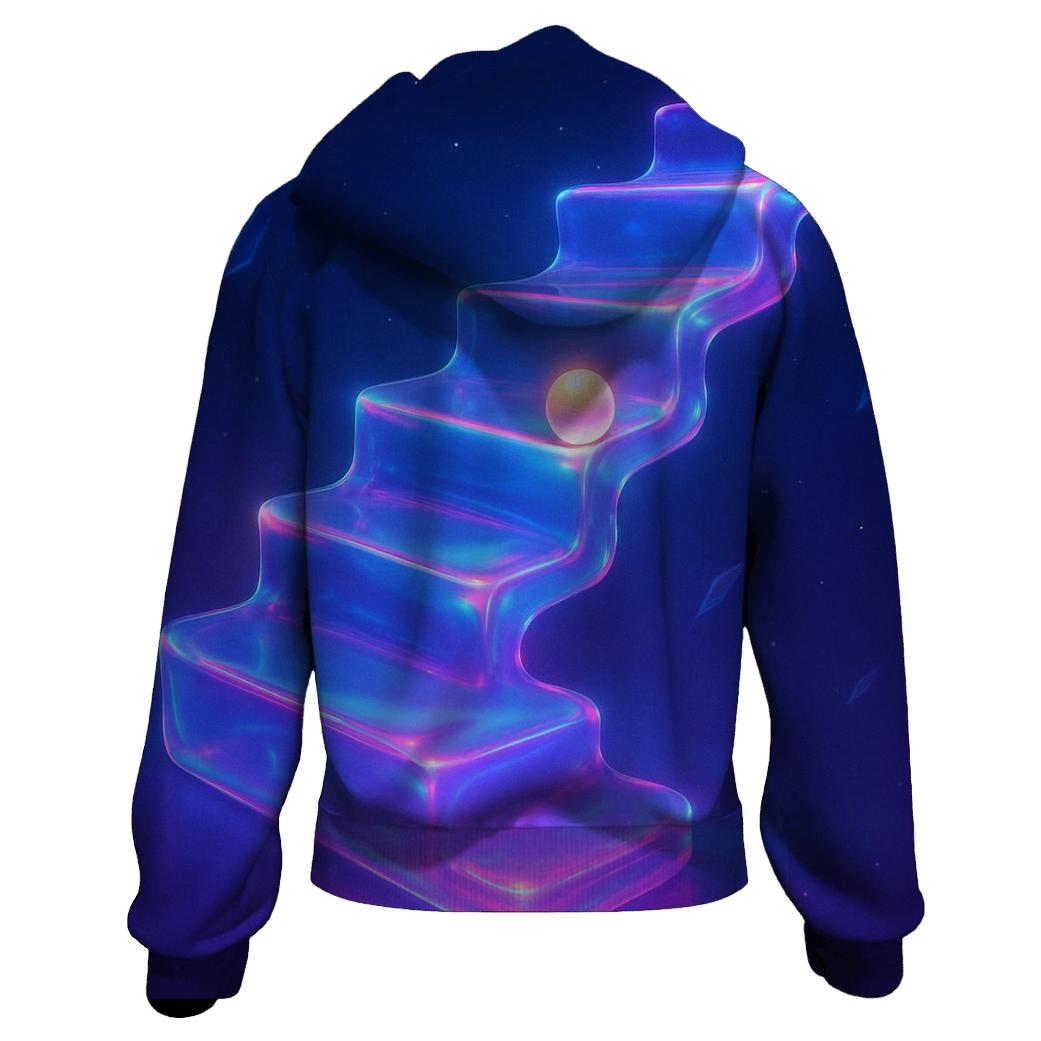 Midnight Jelly Staircase graphic hoodies