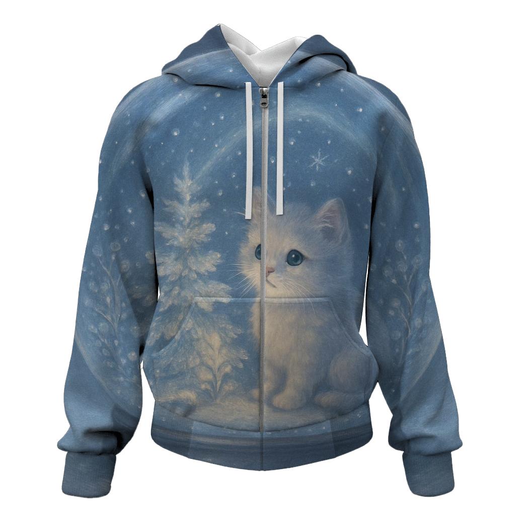 Midnight Snowglobe Cat Garden hoodie styles