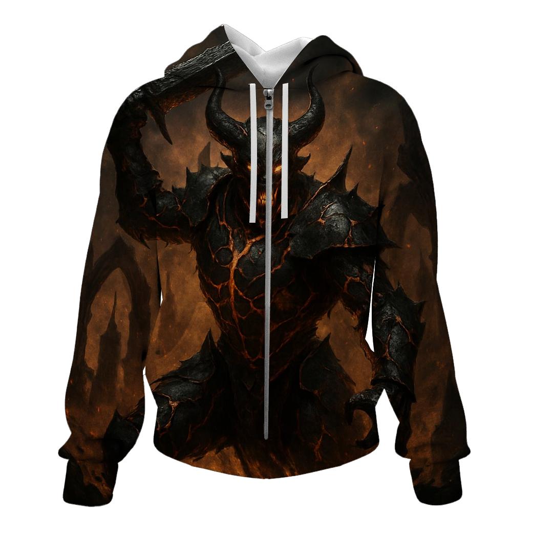 Demon Knight Of The Lava Veins graphic hoodies