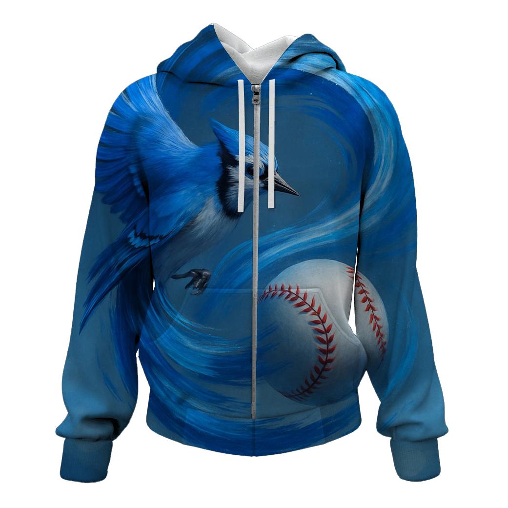 Feather Spiral Rally Blue Jays pullover hoodies