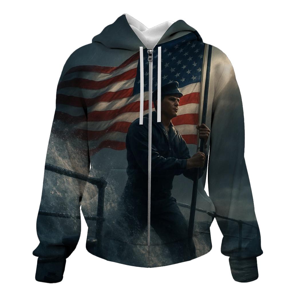 Shipwake Stars And Naval Flag Resolve hoodie styles