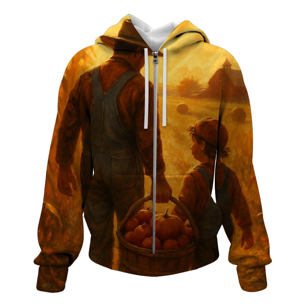 Thankful Fields At Golden Hour lightweight hoodies