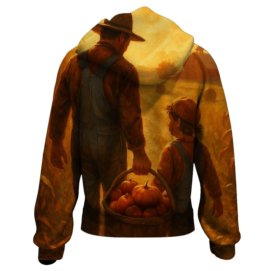 Thankful Fields At Golden Hour lightweight hoodies