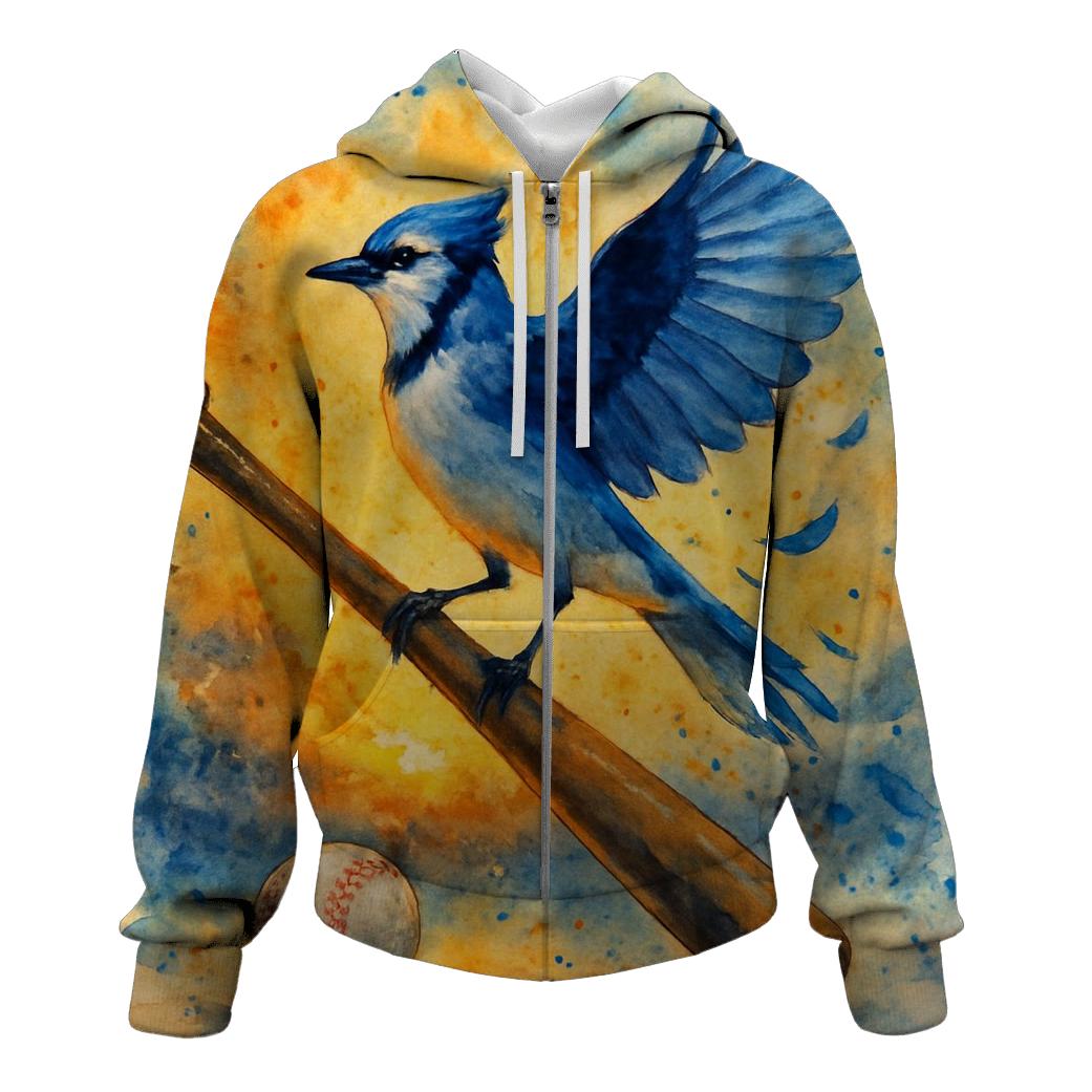 Blue Jays Bat Perch At Sunset printed hoodies
