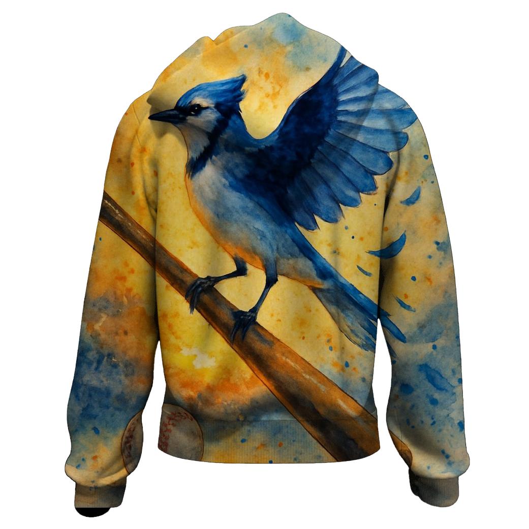 Blue Jays Bat Perch At Sunset printed hoodies