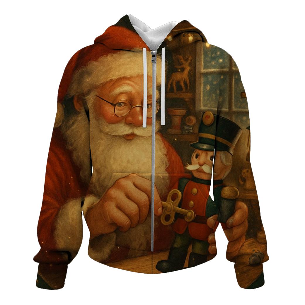 Storybook Workshop Wind Up Santa designer hoodies
