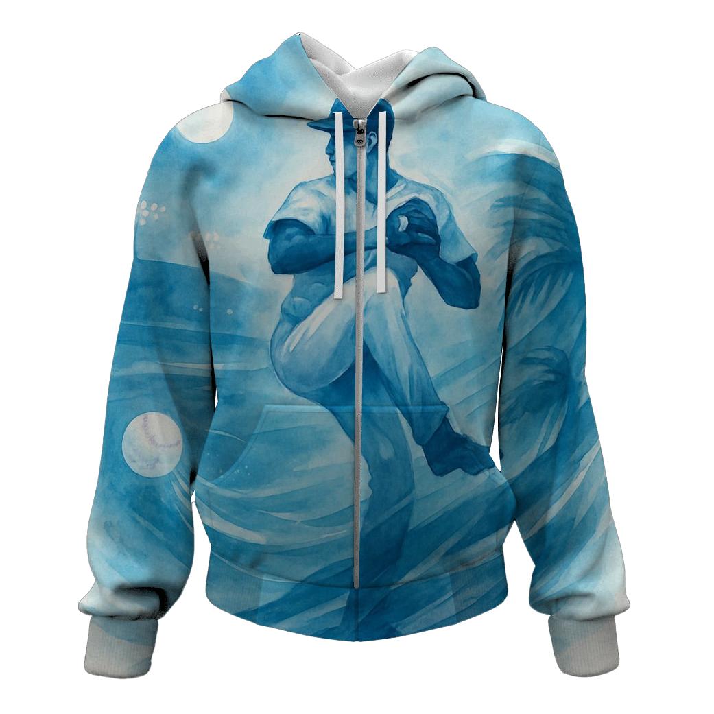 Coastal Windup Under Moonlit Palms premium hoodies