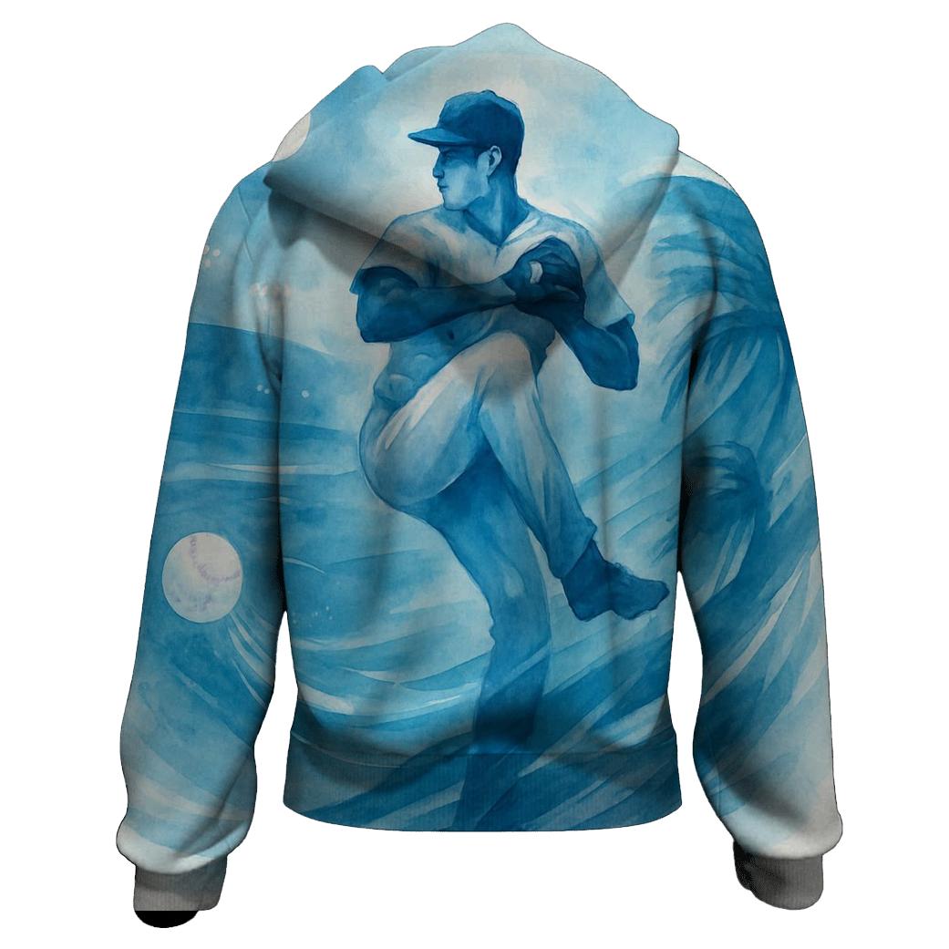 Coastal Windup Under Moonlit Palms premium hoodies