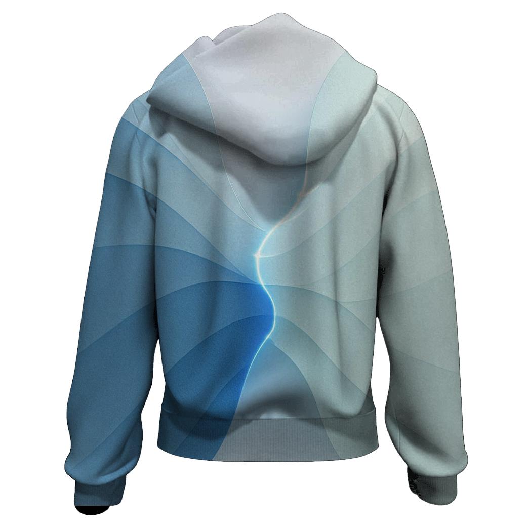 Polar Dawn Wave Sutures embroidered hoodies