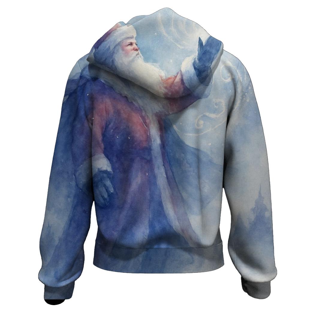 Watercolor Blizzard Guardian Santa hoodie trends