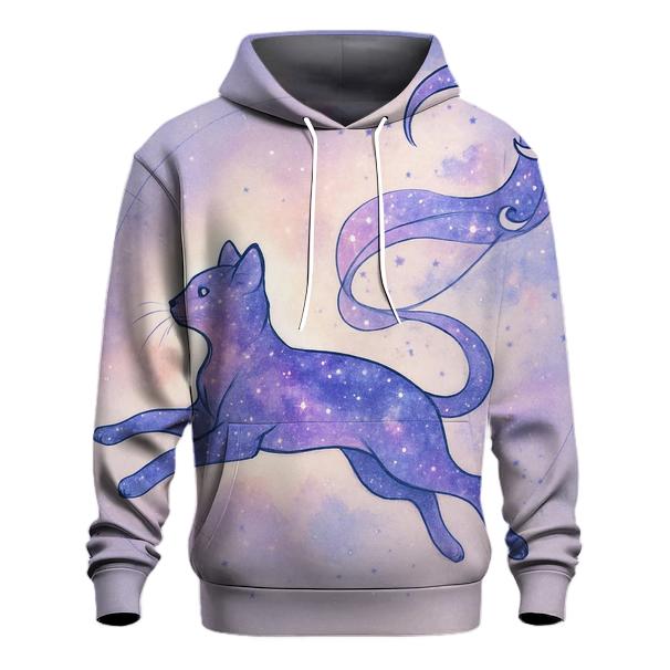 Celestial Kite Runner Cat pullover hoodies
