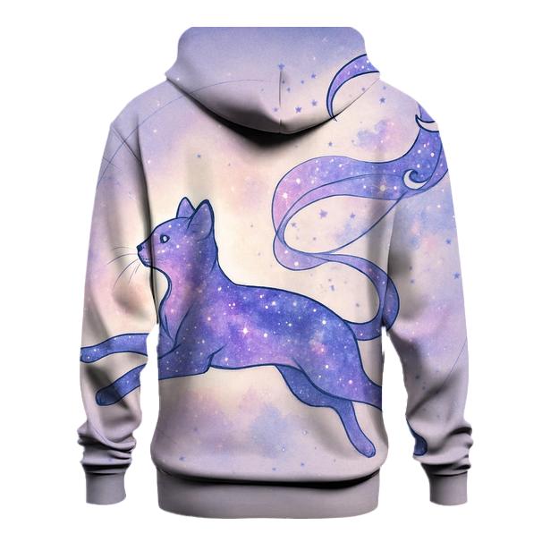 Celestial Kite Runner Cat pullover hoodies