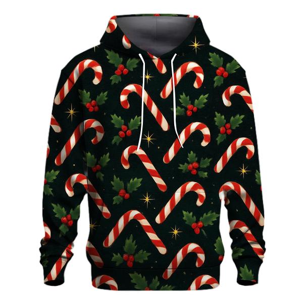 Candy Cane Aurora Chevron On Black Background hoodie styles