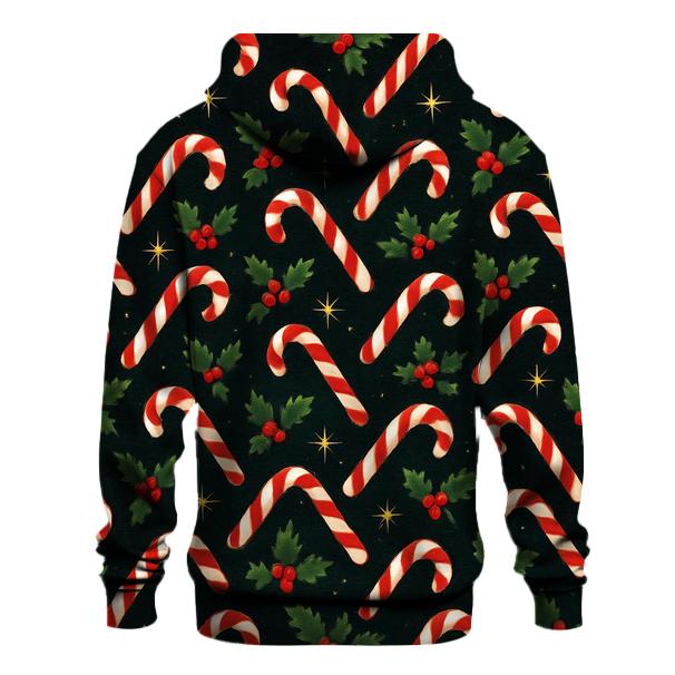 Candy Cane Aurora Chevron On Black Background hoodie styles