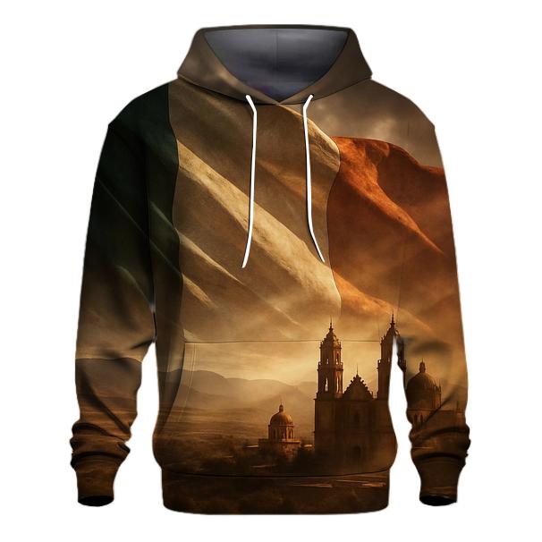 Mexico Desert Double Exposure Flag graphic hoodies