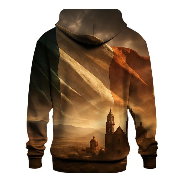 Mexico Desert Double Exposure Flag graphic hoodies
