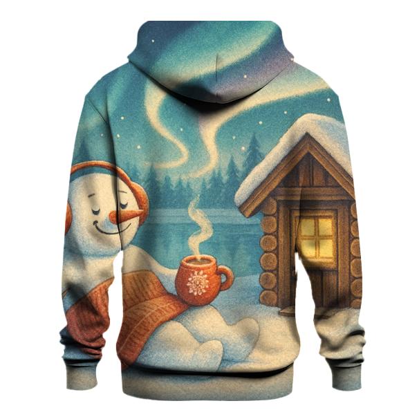 Snowman Sauna By The Northern Lights hoodies fashion