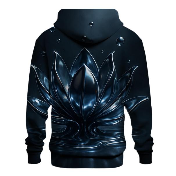 Chrome Lotus Melt Geometry zip-up hoodies
