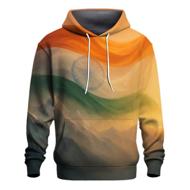India Mountain Saffron Wave hoodie designs