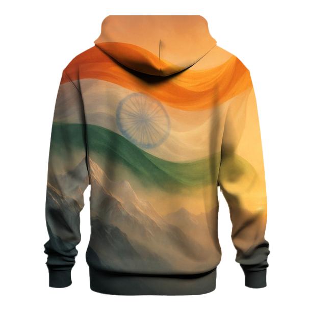 India Mountain Saffron Wave hoodie designs
