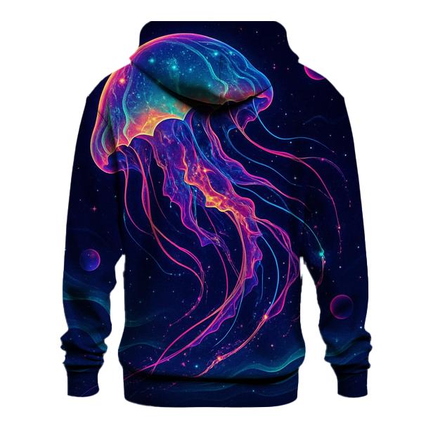 Neon Tide Of The Jelly Nebula premium hoodies