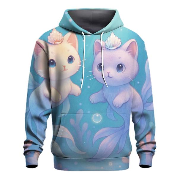 Bubble Reef Mermaid Kittens hoodies fashion