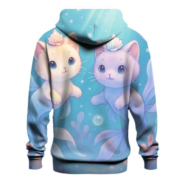 Bubble Reef Mermaid Kittens hoodies fashion