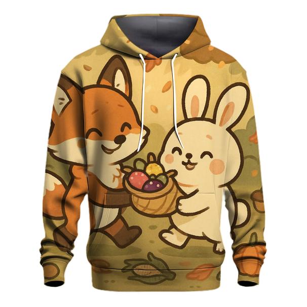 Woodland Friends Harvest Parade graphic hoodies