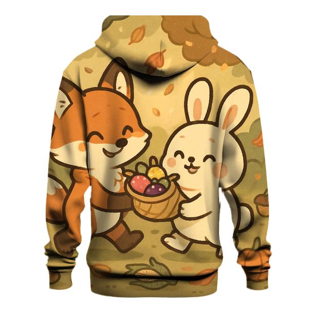 Woodland Friends Harvest Parade graphic hoodies
