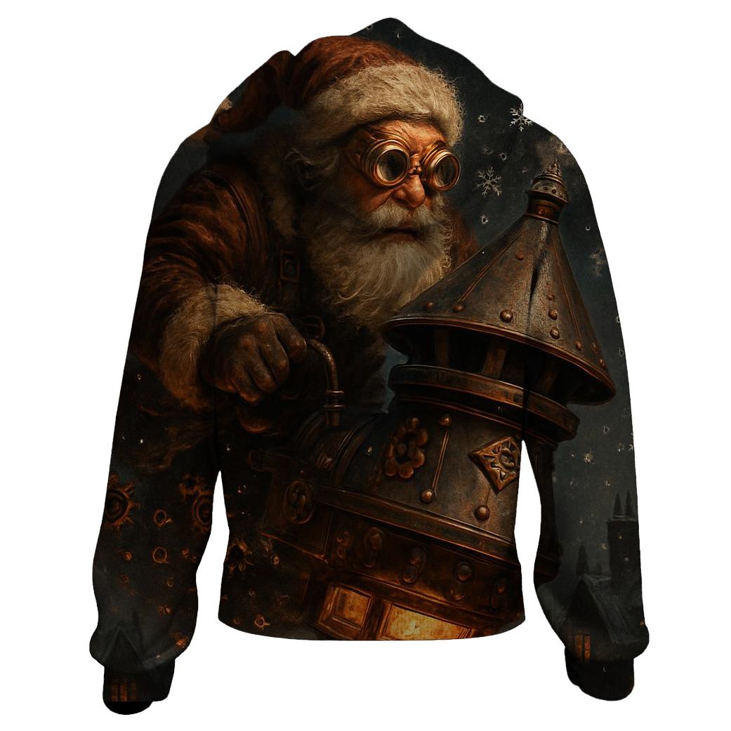 Steampunk Chimney Pilot Santa graphic hoodies