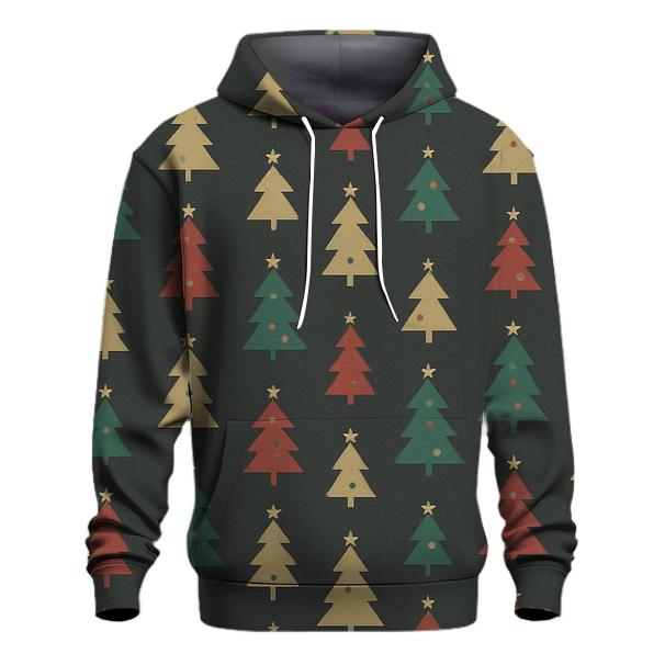 Christmas Tree Icon Micro Grid On Charcoal Background custom hoodies