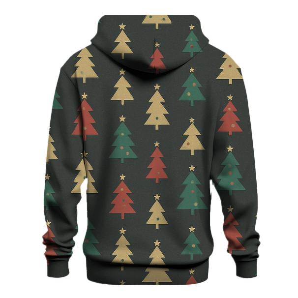 Christmas Tree Icon Micro Grid On Charcoal Background custom hoodies