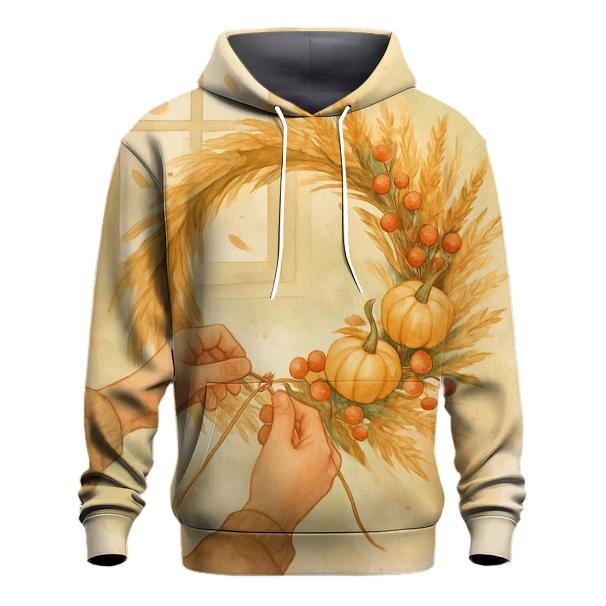 Harvest Wreath Sunbeam Window zip-up hoodies