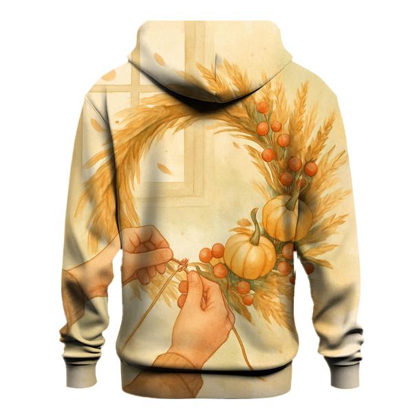 Harvest Wreath Sunbeam Window zip-up hoodies