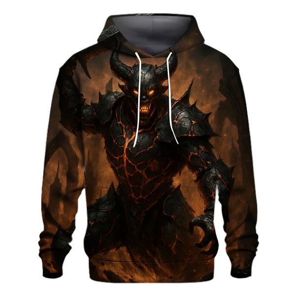 Demon Knight Of The Lava Veins embroidered hoodies