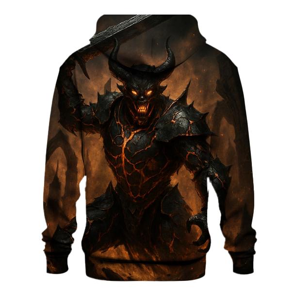 Demon Knight Of The Lava Veins embroidered hoodies
